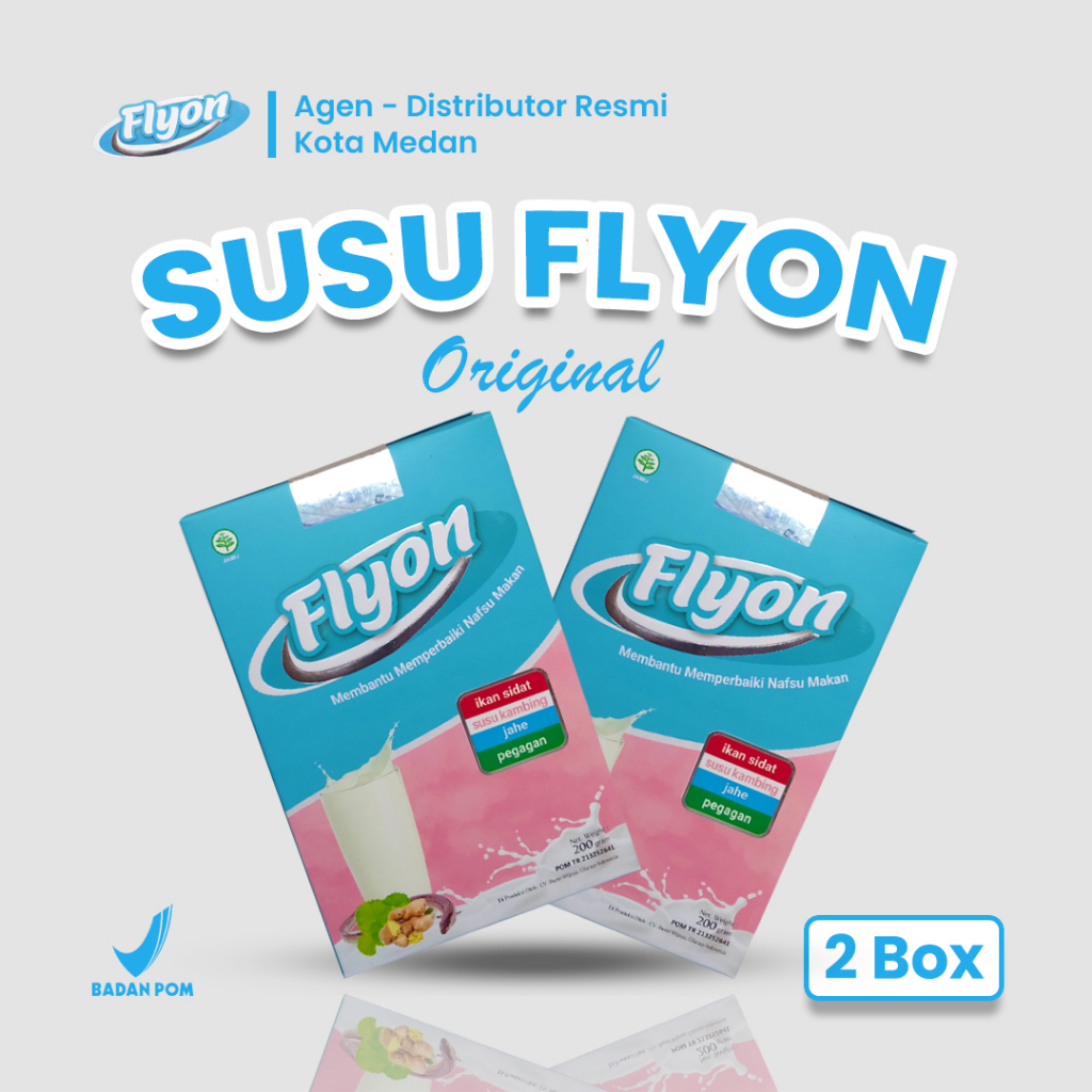 

Susu Flyon ORIGINAL 2 box - Susu Penggemuk Badan Penambah Berat Badan -