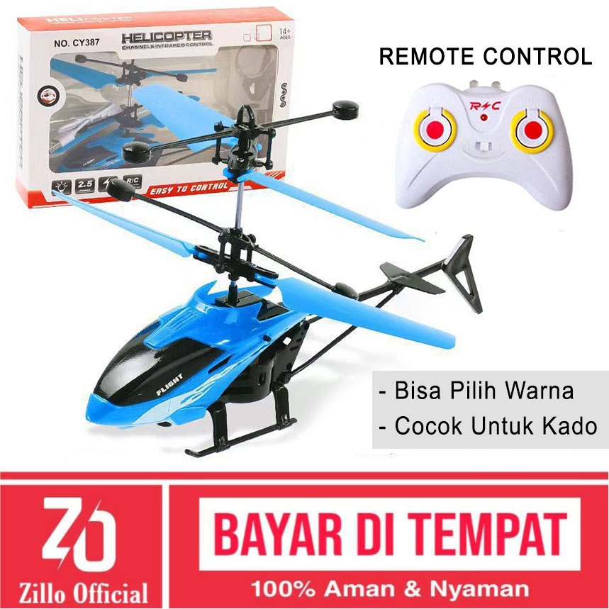 ZILLO Mainan Anak Helikopter RC Remote Control Sensor Tangan Pesawat Terbang Remot Helicopter Cas