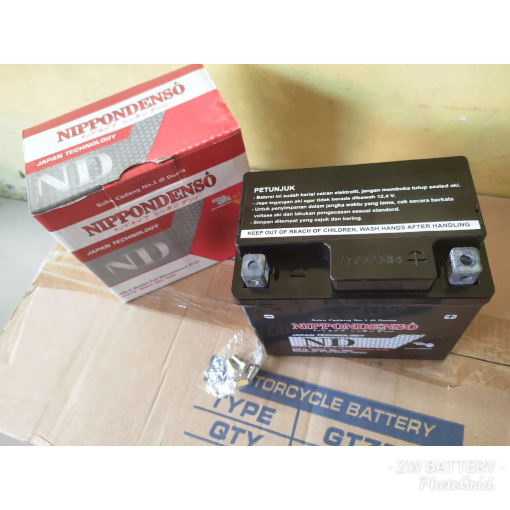 AKI MOTOR SATRIA FU 150, CB 150R, CBR 150, SONIC 150 GTZ7S NIPPON GEL 7 AH