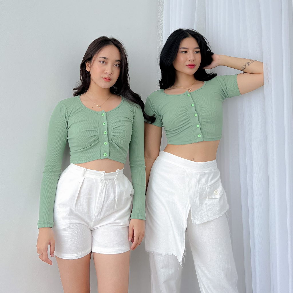 KANASE TOP / Lengan Panjang / Lengan Pendek / Top Rib