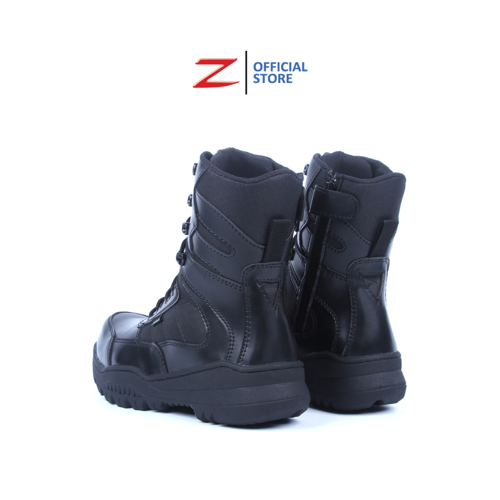 Zeintin - Sepatu Pdl Tni Polri Sepatu Satpam Security Safety Boot Original Septi Pria Ujung Besi Sefty Shoes Septy Proyek Lapangan Bahan Kulit Sintetis Terbaru SD