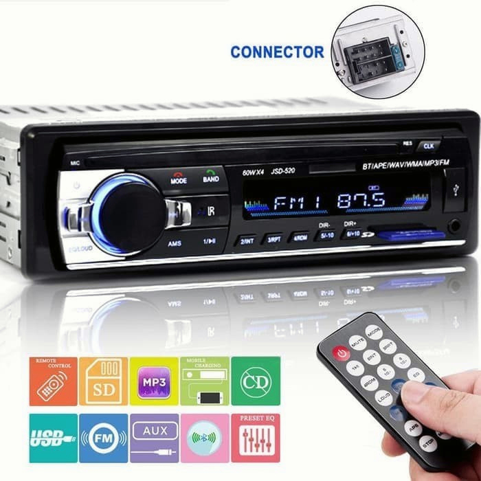 WTW11 Tape Audio Mobil Multifungsi Pemutar MP3 Player Bluetooth FM Radio Tip Mobil Car Audio Musik