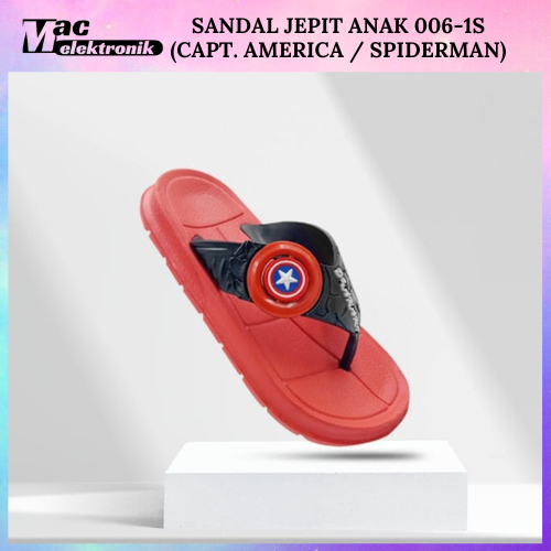 SANDAL JEPIT ANAK LAKI ATAU COWOK SPIDERMAN CAPTAIN AMERICA 006-1S/2B