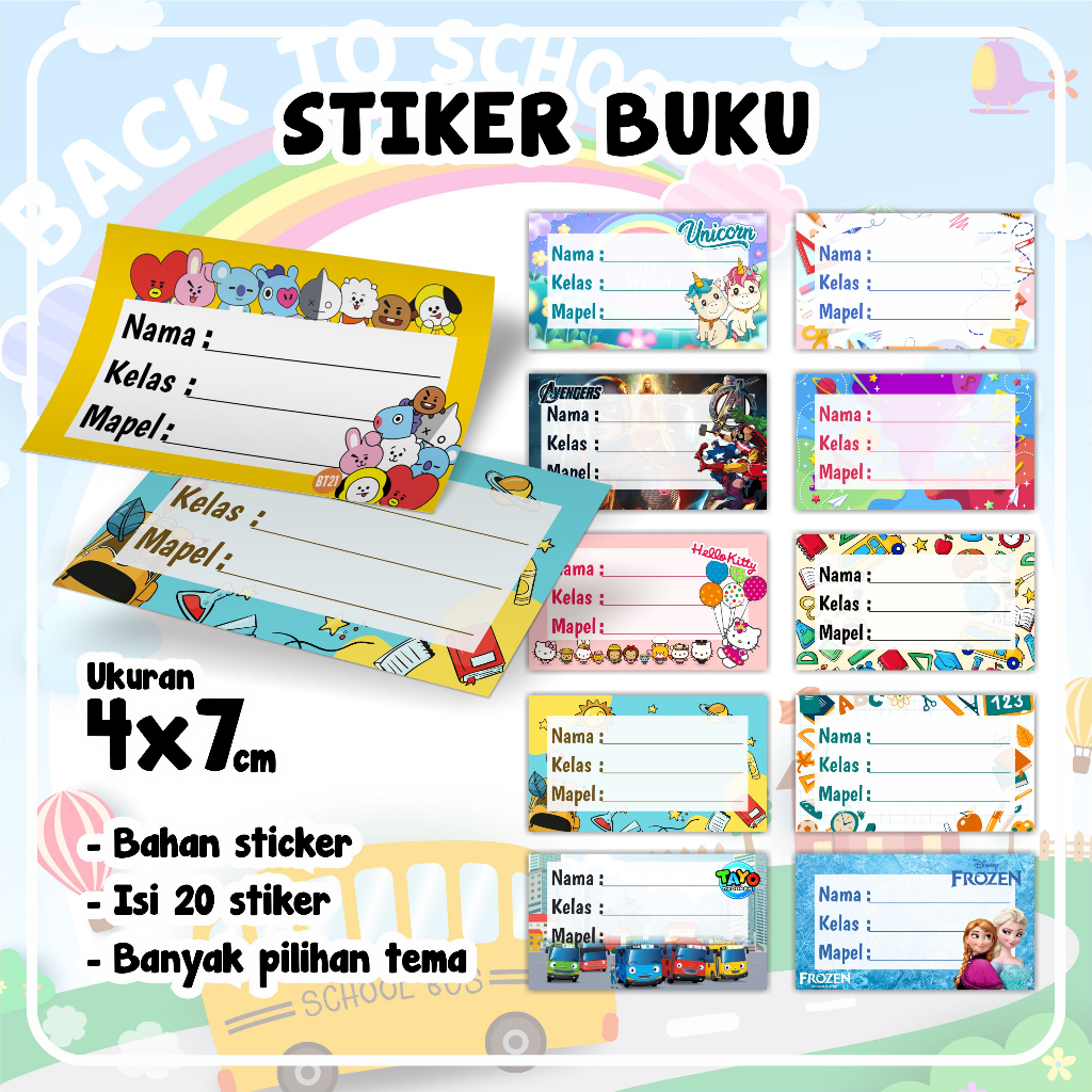 

Sticker Label Buku - Stiker mapel - stiker buku sekolah - stiker mata pelajaran sekolah