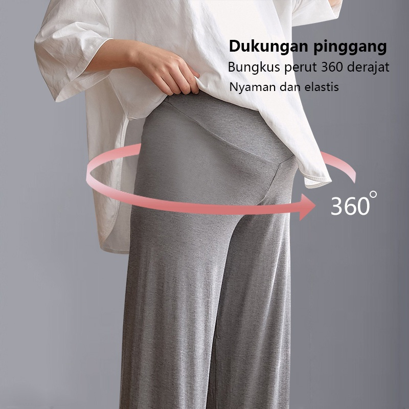 Celana Hamil Kerja Kantor Jumbo Ikat Pinggang Yang Dapat Disesuaikan Maternity Pants Wanita Wanita Bumil Kekinian Premium 903