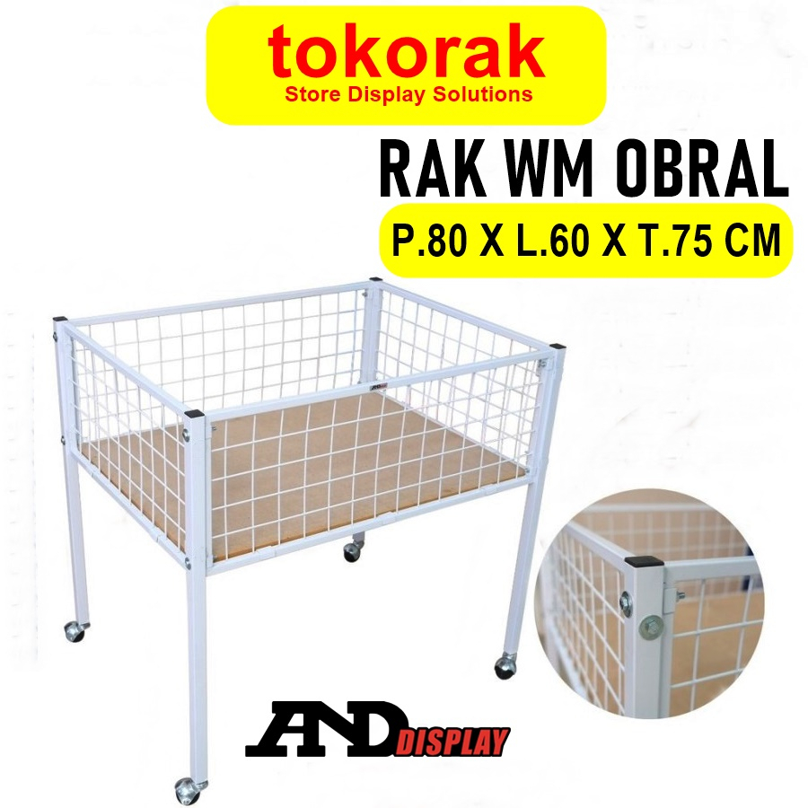 RAK OBRAL WIREMESH 60*80 CM BOX WAGON KERANJANG SERBAGUNA ANDDISPLAY