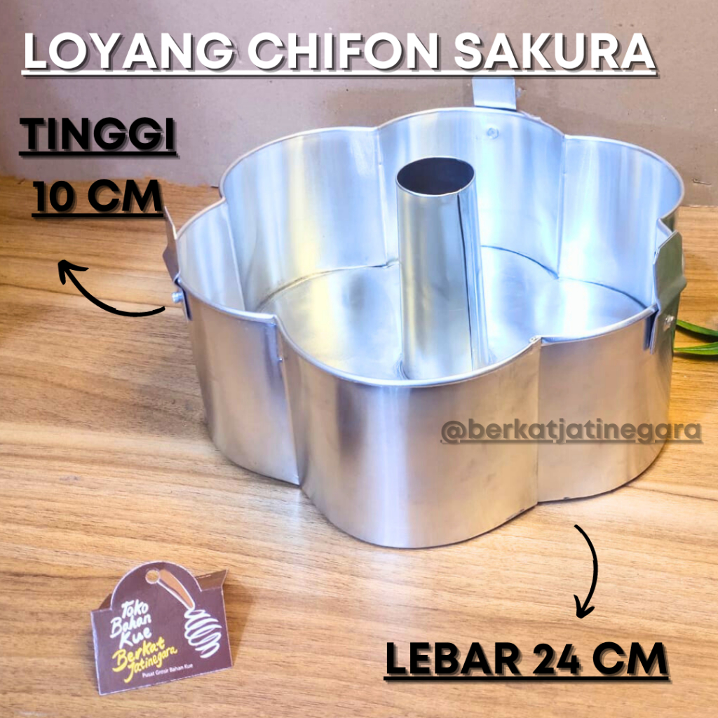 LOYANG CHIFON SAKURA 24 CM/ LOYANG MOTIF BUNGA BONGKAR PASANG / PCS