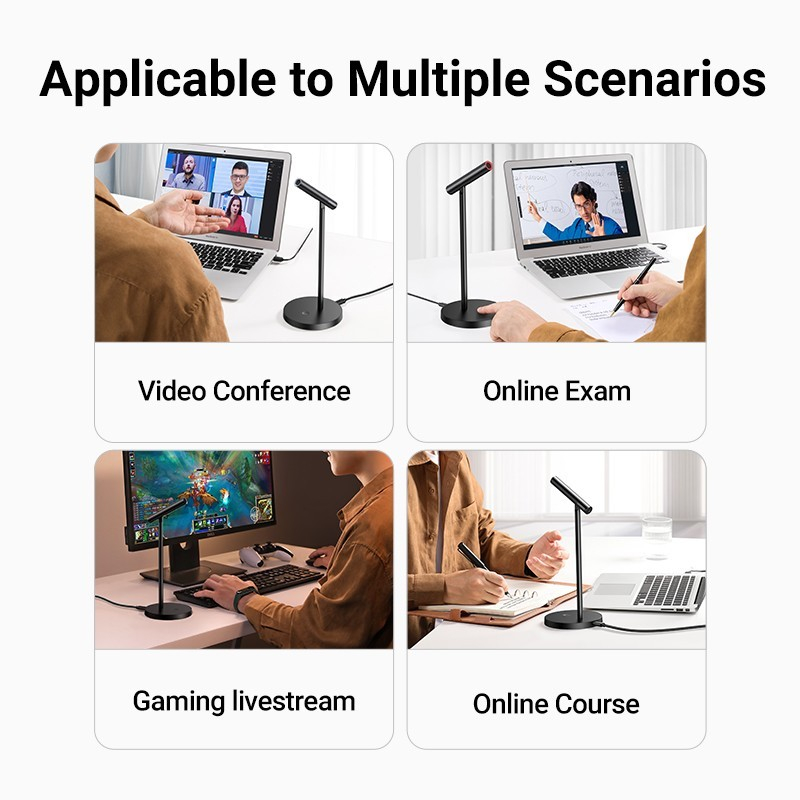 UGREEN Microphone USB Mic Chatting Condenser Virtual Meeting Zoom Streaming Gaming Mikrofon PC Komputer Laptop 10934