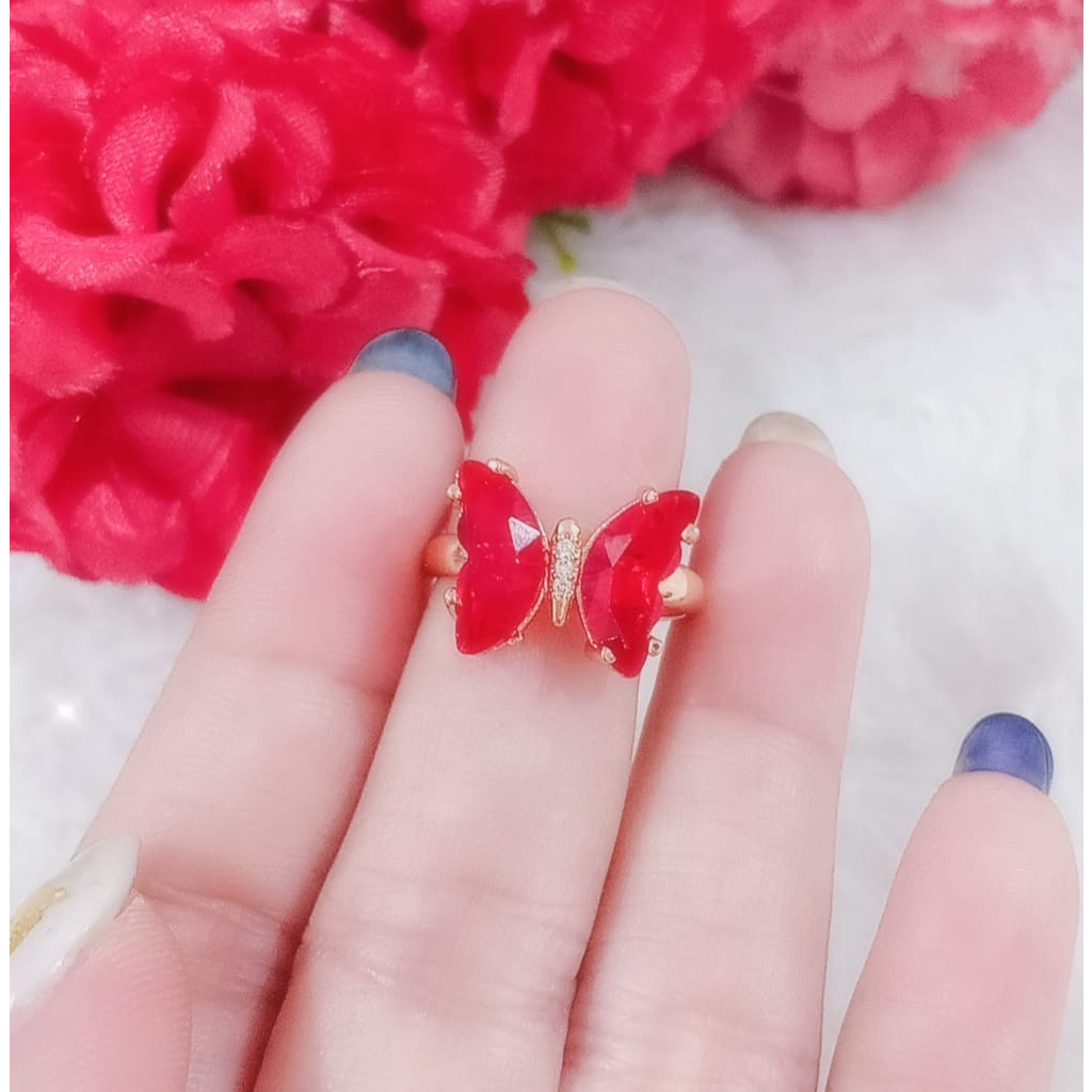 CINCIN FASHION WANITA DEWASA KUPU MERAH