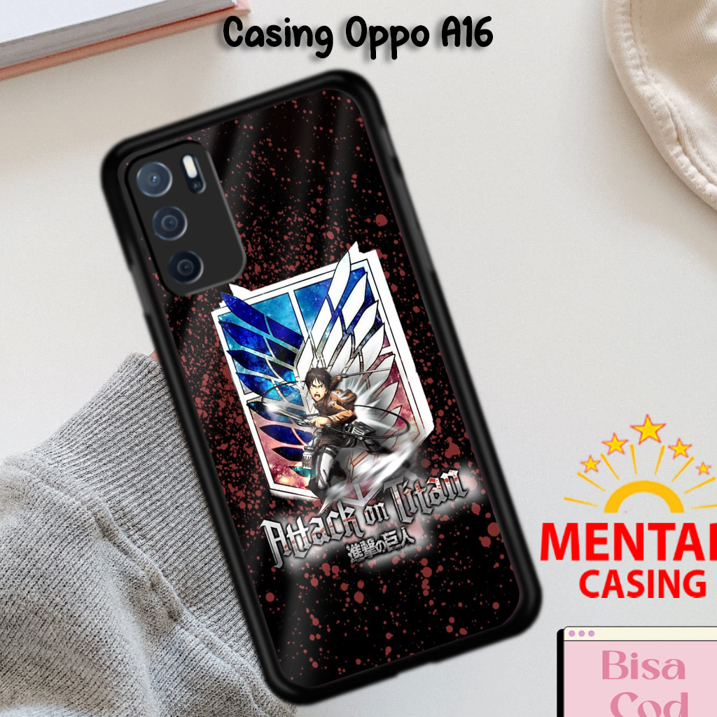 Mentari Casing Hp OPPO A16 Case OPPO A16 Motif NEWLOGO Hardcase Softcase Estetik Premium Glossy Peli