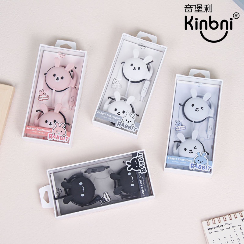 [KN-3065 ] Headset Earphone Karakter Motif Animal RABBIT  / EarphoneRABBIT  HEAD / Cute KELINCI Earphone