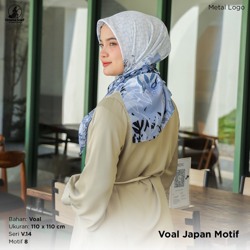 (PART 2) HIJAB SEGIEMPAT JAPAN VOAL MOTIF ICON V.14