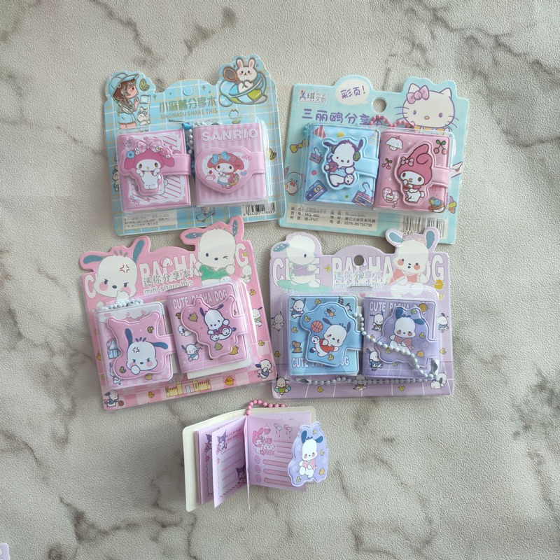 

MINI NOTE MODEL GANTUNGAN KARAKTER SANRIO (isi 2 pcs)