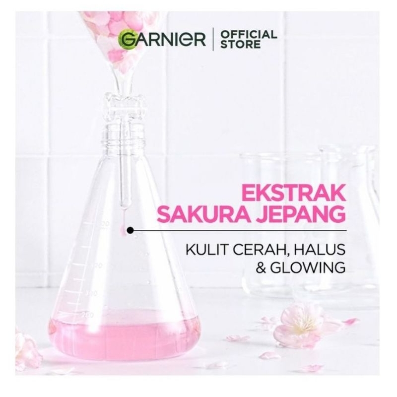 GARNIER SKIN NATURALS SAKURA GLOW HYALURON FACE WASH - 100ML// SABUN CUCI MUKA GARNIER SAKURA