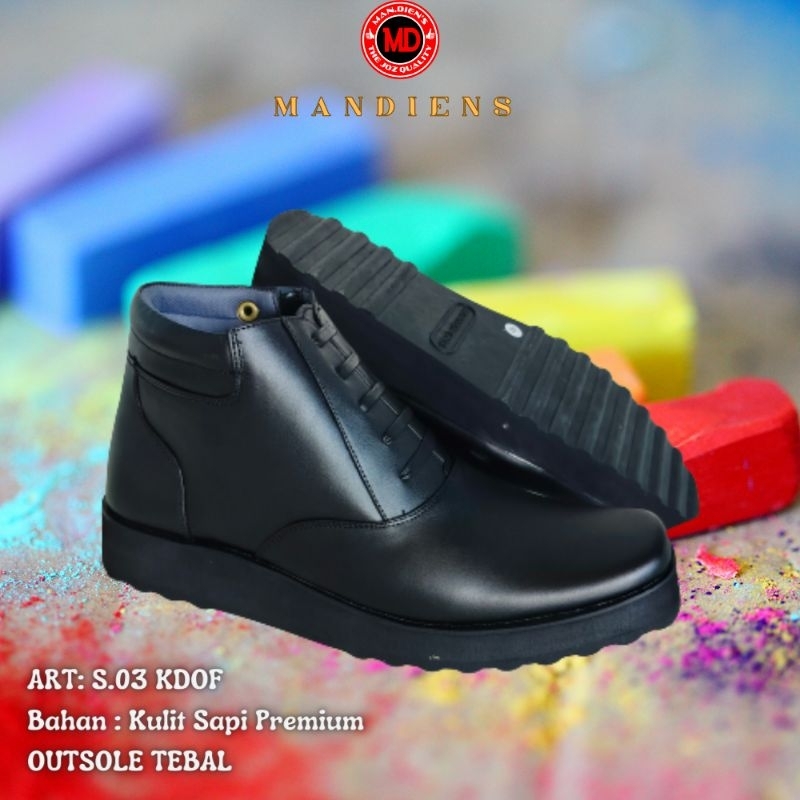 MANDIENS Sepatu Pdh Kulit Asli S.03 KDOF S.03 KLUX Sepatu Boots Pria Pdh OUTSOLE Tebal