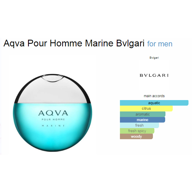 BIBIT PARFUM BULGARI AQUA MARINE BY FROMA - ASLI 100%