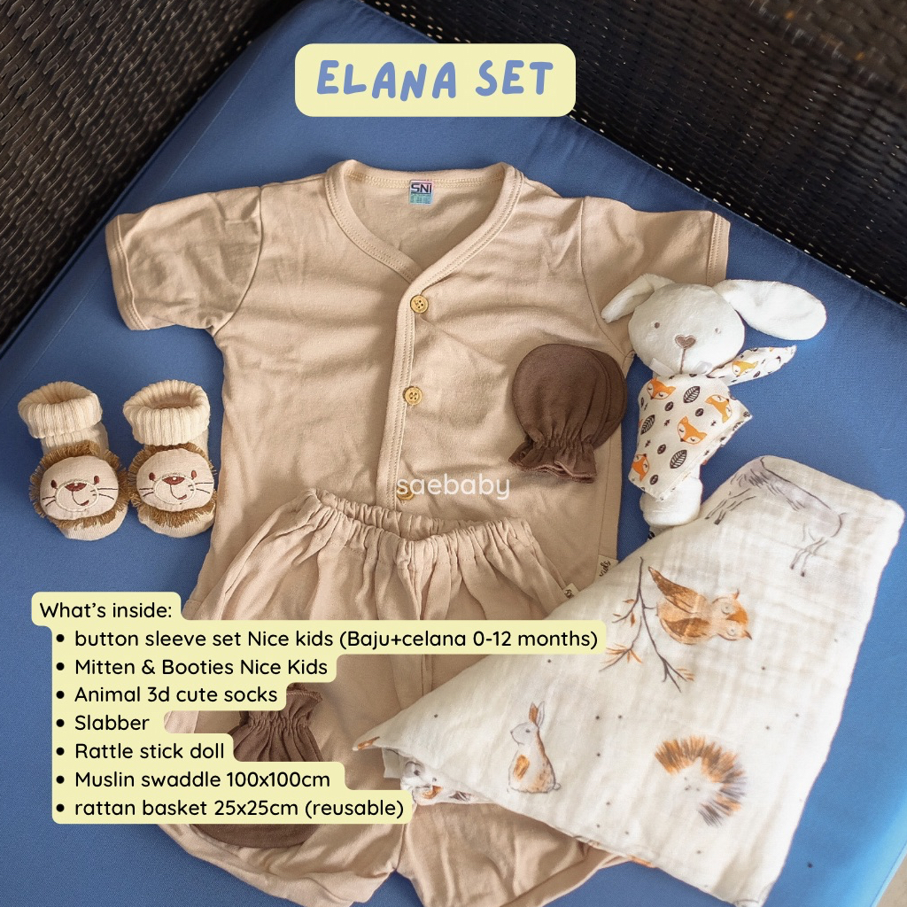 SAE ELANA  SET - Hampers Premium Bayi, Hampers Bayi Newborn , Hampers Baby New Born, Kado Lahiran Premium, Hampers Bayi