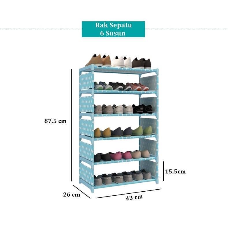 Megabuana88 Rak Sepatu 6 Susun MB1034