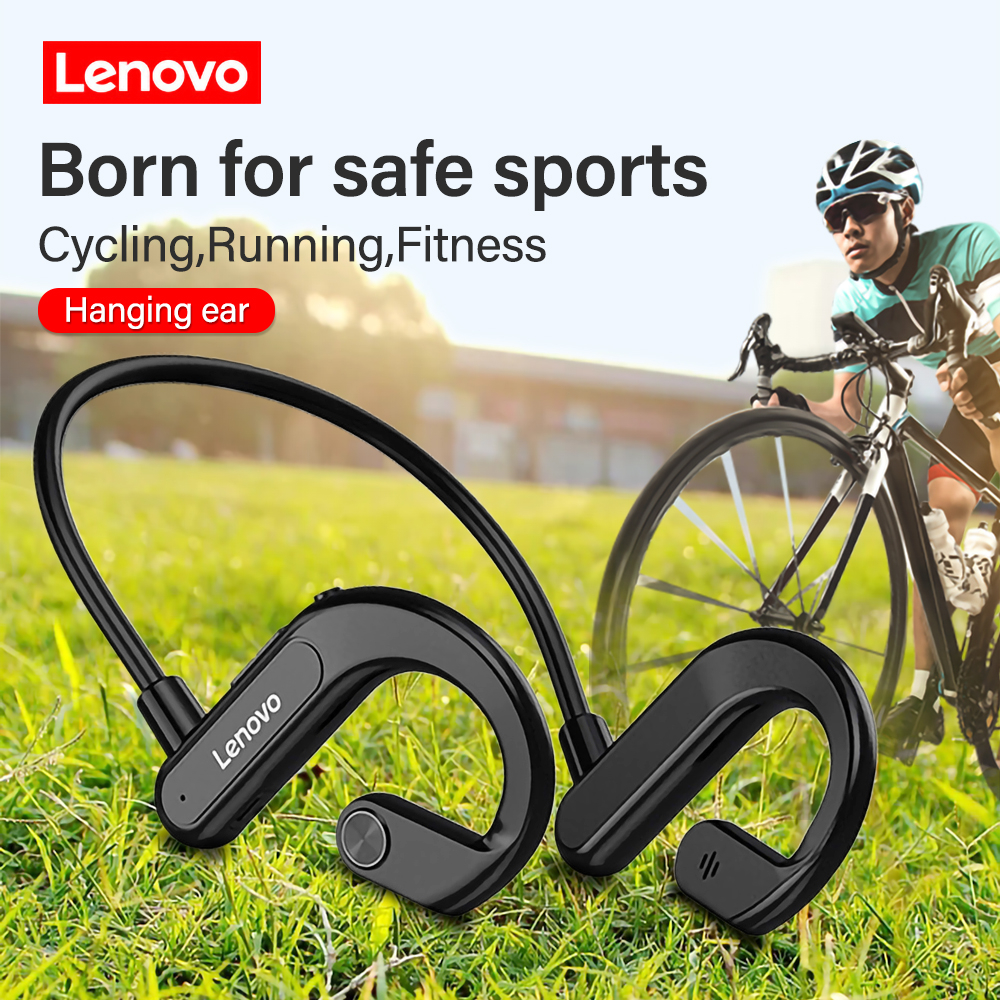 Lenovo Thinkplus Air Conduction Earphone Wireless Bluetooth 5.0 - X3 - Black