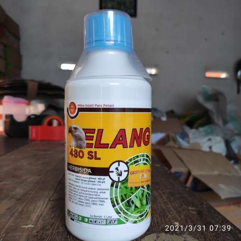Obat rumput/Herbisida sistemik Elang 480SL kemasan 1 liter