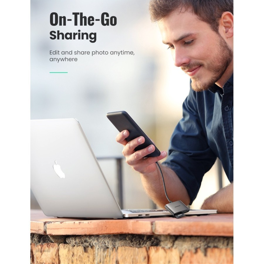 UGREEN OTG USB Type C To Flashdisk Card Reader Macbook PC Laptop 80798