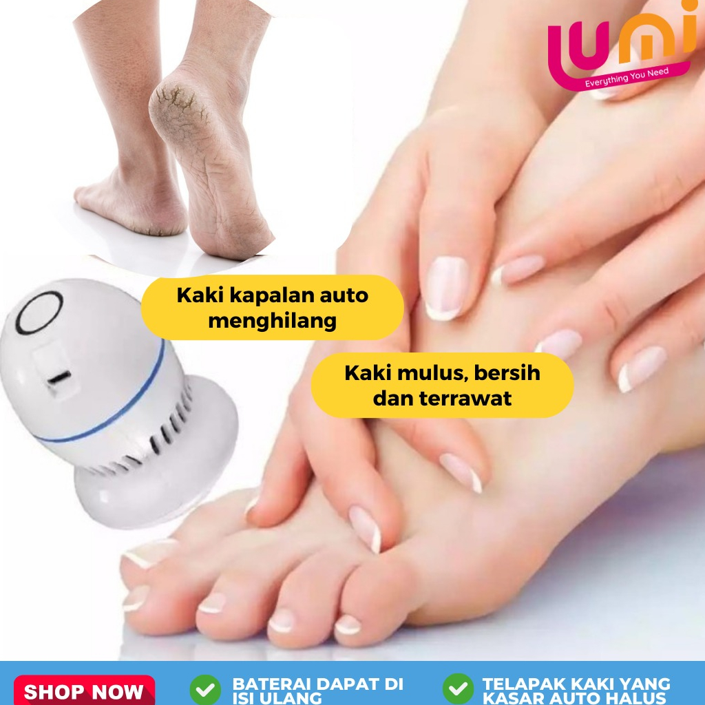 Alat Penghalus Tumit Kaki Perawatan Kulit Kapalan Foot Pedicure Elektrik Otomatis