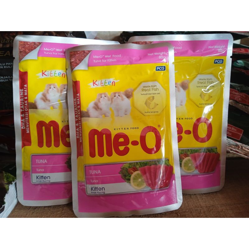 ME-O POUCH  CAT FOOD KITTEN MAKANAN BASAH KUCING 80 GRAM