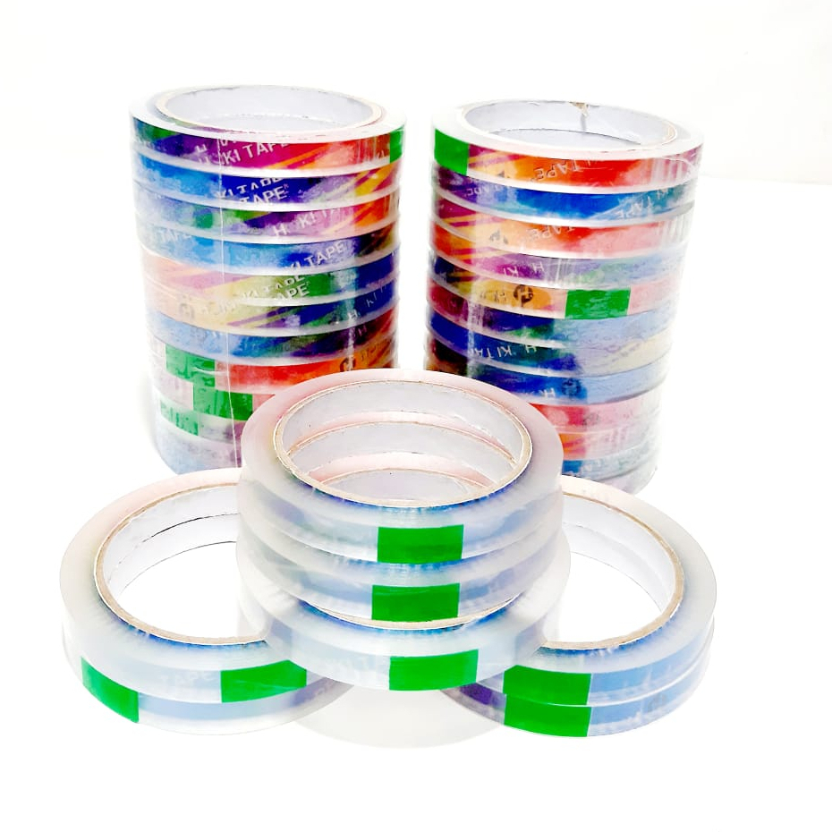 

Harga Grosir (12pcs) Selotip isolasi bening SUPER CLEAR 1/2"inchX12X72yard