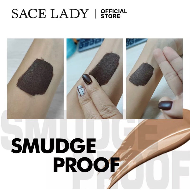 【Official Outlet】SACE LADY - Tinted Brow Cream Gel 6 ml Eyebrow Pomade Stamp Waterproof Longlasting Smudge-proof Eye Makeup Pensil Cetakan Tato Alis kosmetik Mata Viral BPOM