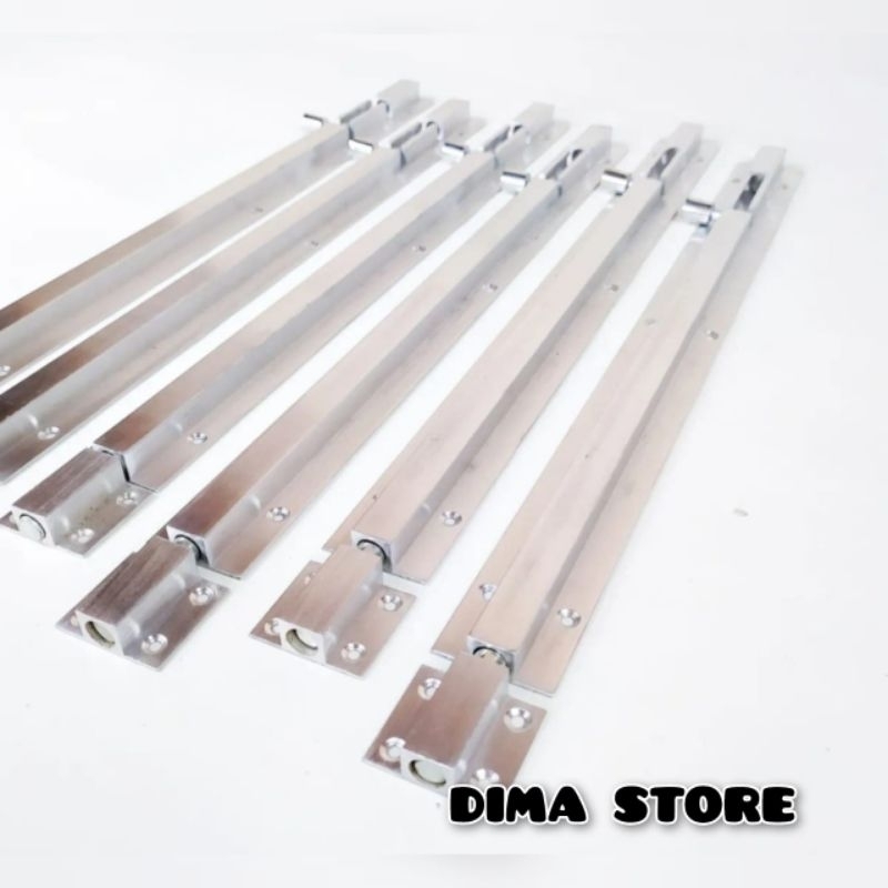 ( 6 pcs ) Grendel 60 cm Slot Pintu Kupu Tarung Pengunci Pintu Rumah Gembok Alumunium Anti Karat