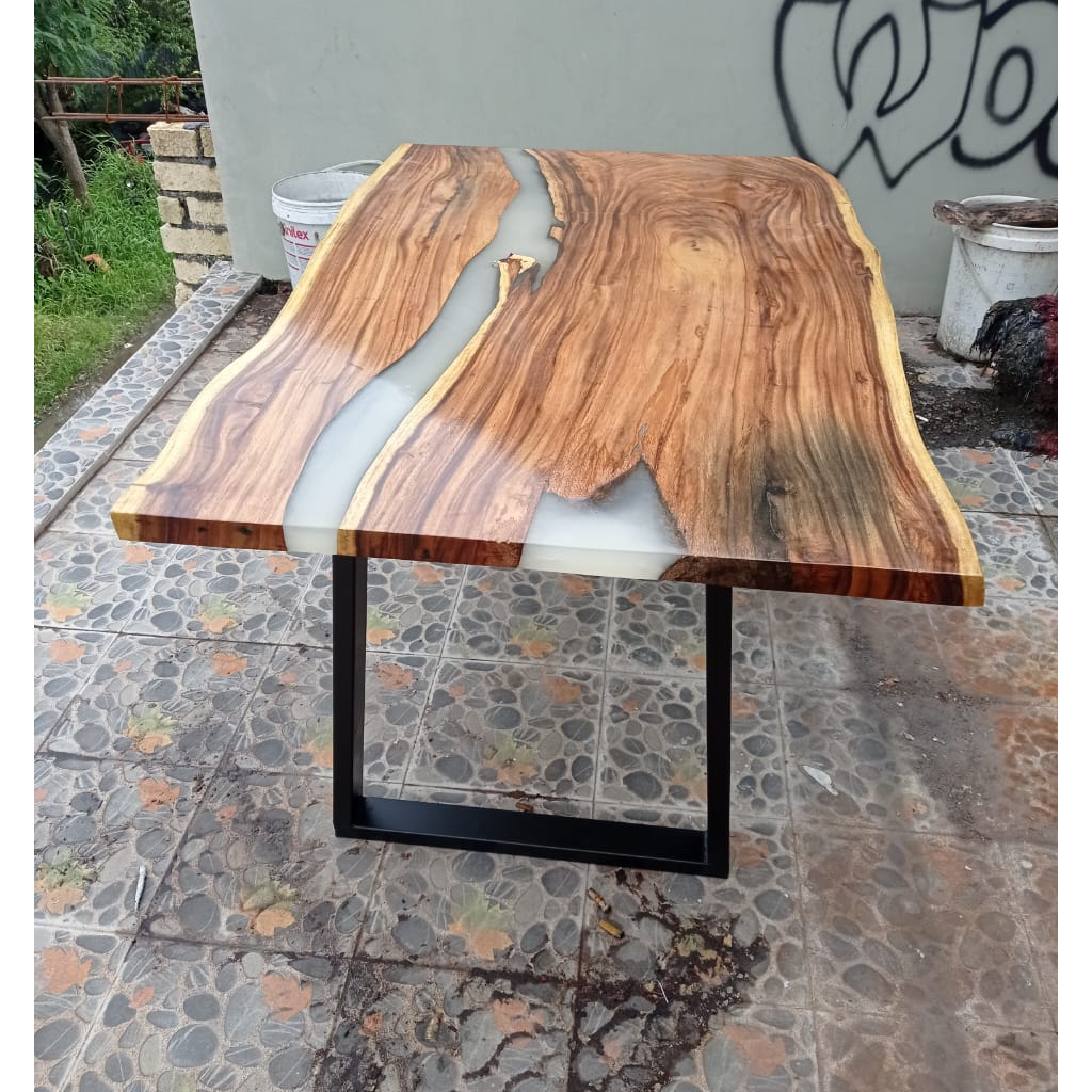 Meja Epoxy Resin Special Edition Meja Makan Mewah Meja Kerja Minimalis Kayu Trembesi