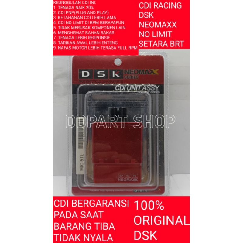CDI DSK RACING NO LIMIT MIO KARBU MIO SPORTY LAMA MIO SOUL MIO SOUL KARBU MIO FINO KARBU SETARA BRT