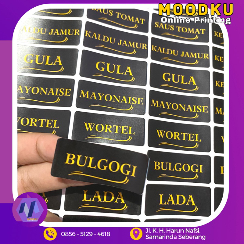 

stiker anti air & transparan logo usaha