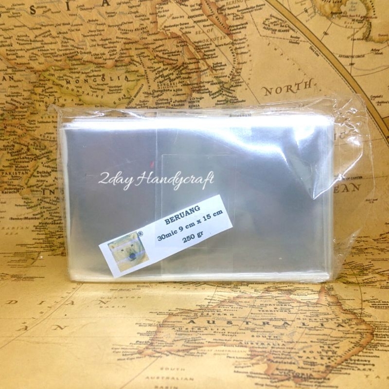 250gram Plastik Opp tanpa Lem 9x15 - Plastik Souvenir Plastik Kaca Plastik Bening