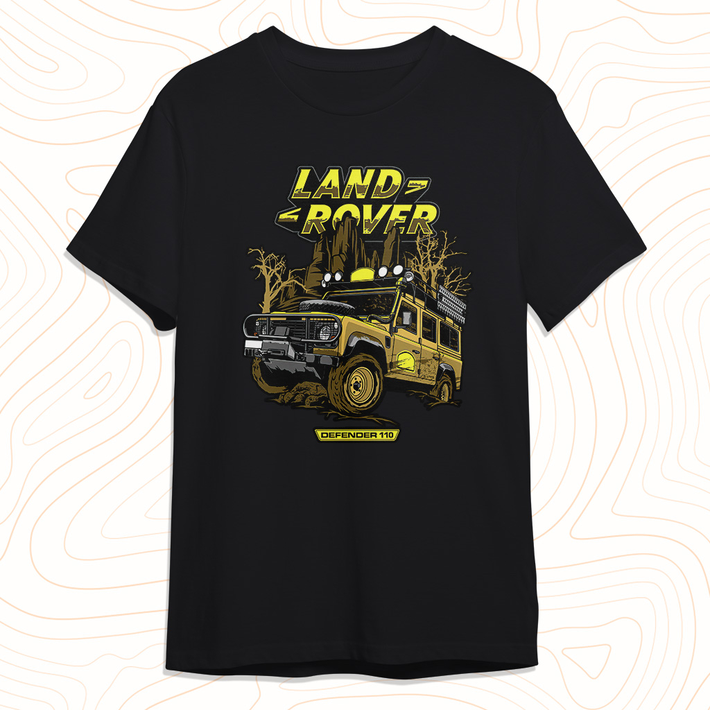 Kaos Distro CAMEL TROPHY LAND ROVER DEFENDER 110 DEFENDER T-Shirt