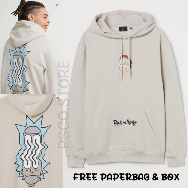 (BISA COD) HOODIE HM RICK & MORTHY ×FREE PAPERBAG & BOX×
