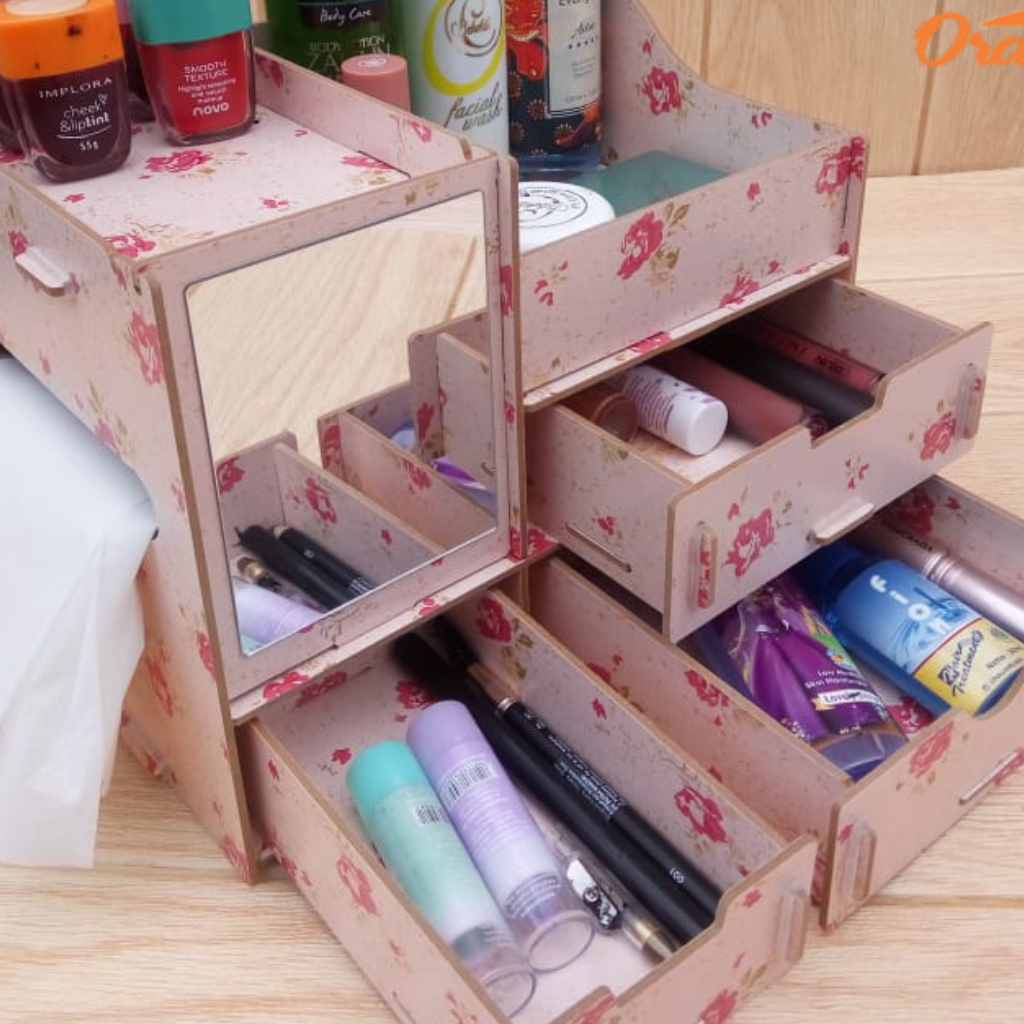 Rak Cosmetic Susun Warna Warni Storage Penyimpanan Makeup Alat Tulis Multifungsi