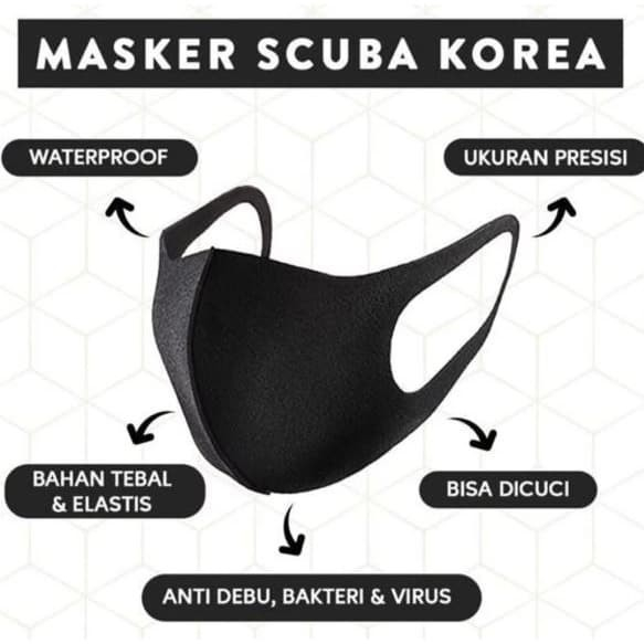 (BARU) MASKER SCUBA KAIN UKURAN DEWASA TERMURAH MASKER SCUBA POLOS