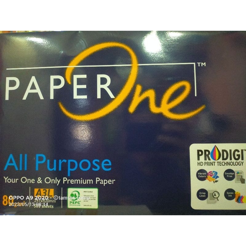

Kertas A3 paper ONE 80gsm