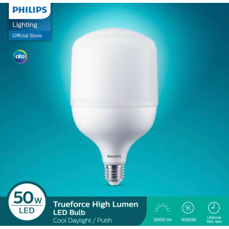 Lampu LED Bulb Philips TrueForce Core 25W 30W 35W 40W 45W 50W Capsule 30 Watt 30Watt Putih E27 JUMBO