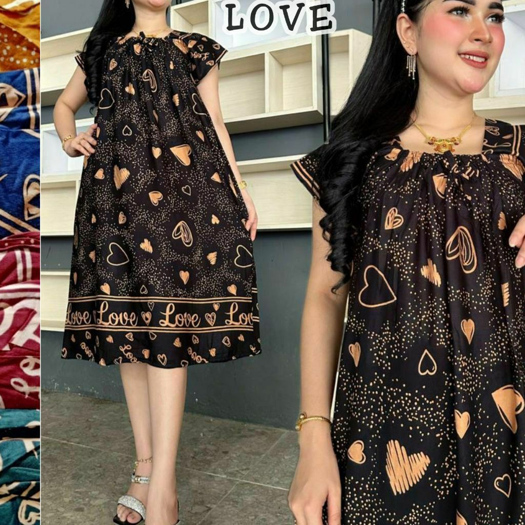 [ YKS JUMBO ] DASTER BATIK YUKENSI MOTIF KEKINIAN CANTIK MONOCROME LEOPARD  POLKA LOVE RAMINA PAGAR 