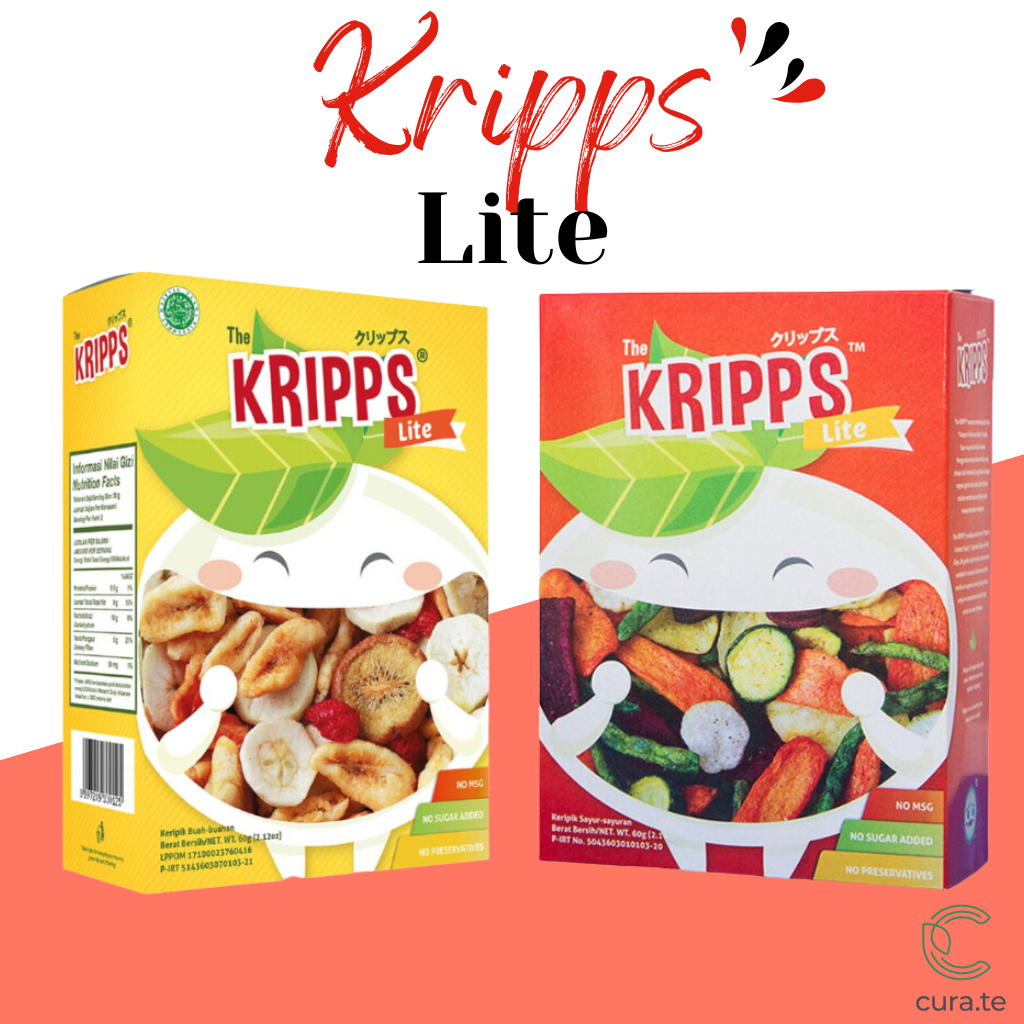 THE KRIPPS LITE KERIPIK SAYUR BUAH GLUTEN FREE 60GR | KRIPIK HEALTHY VEGAN SNACK