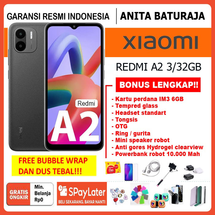 XIOMI REDMI A2 RAM 3/32GB GARANSI RESMI