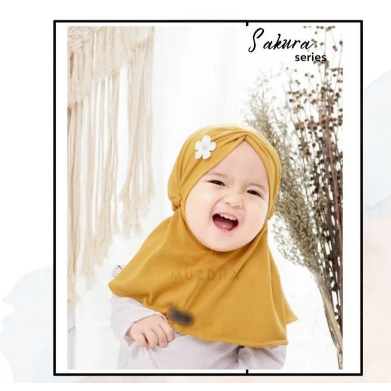 Jilbab Bergo Sakura / bergo anak sakura usia 0-2 tahun