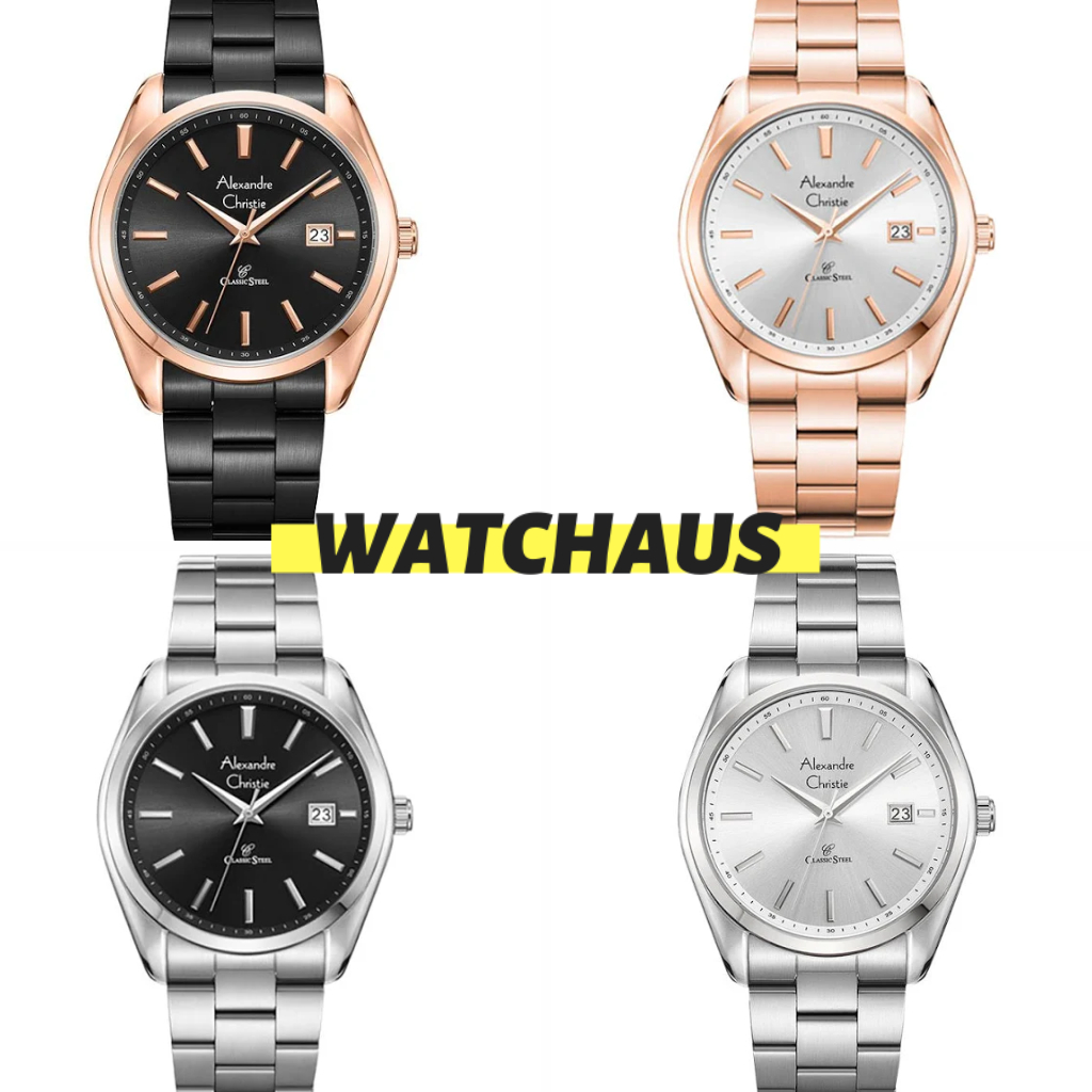 JAM TANGAN PRIA ALEXANDRE CHRISTIE AC8656 AC 8656 MDB ANALOG STAINLESS STRAP