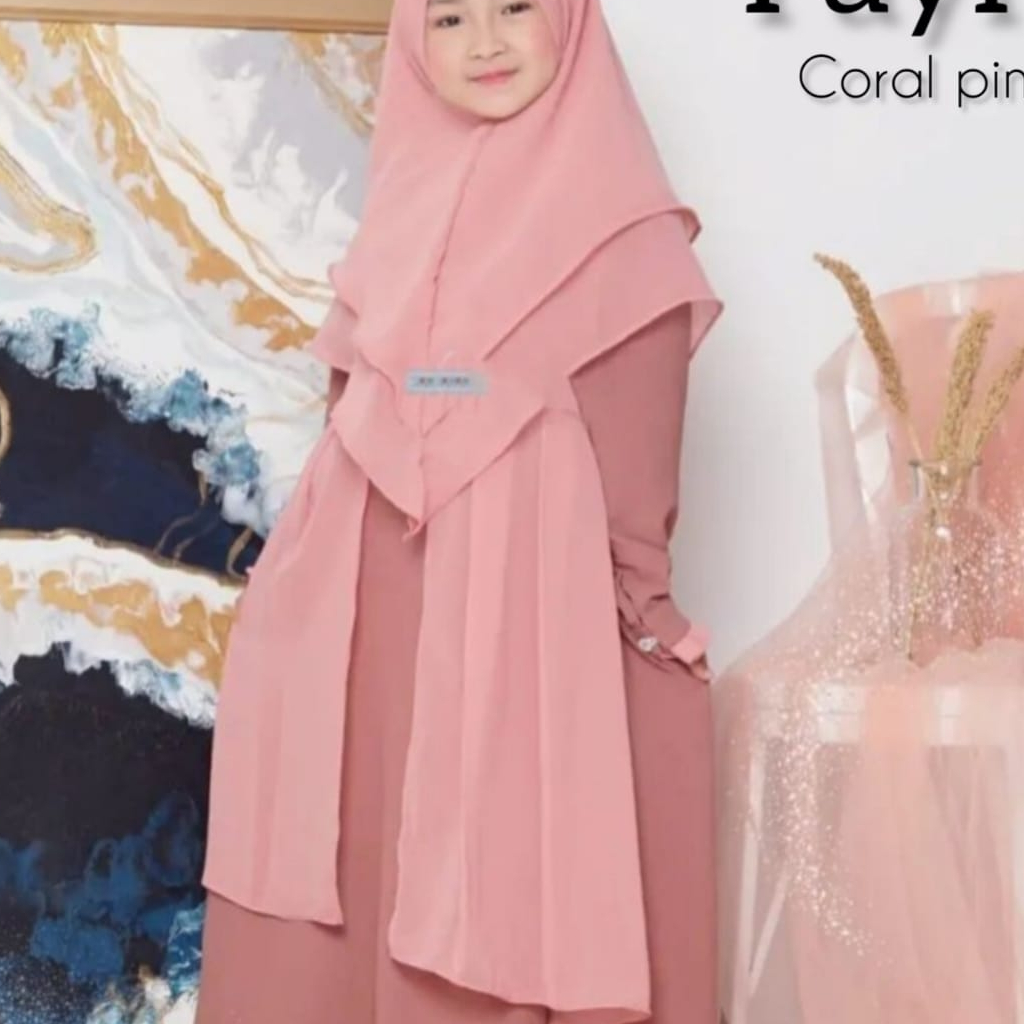 fahira kids gamis set khimar dress anak muslim