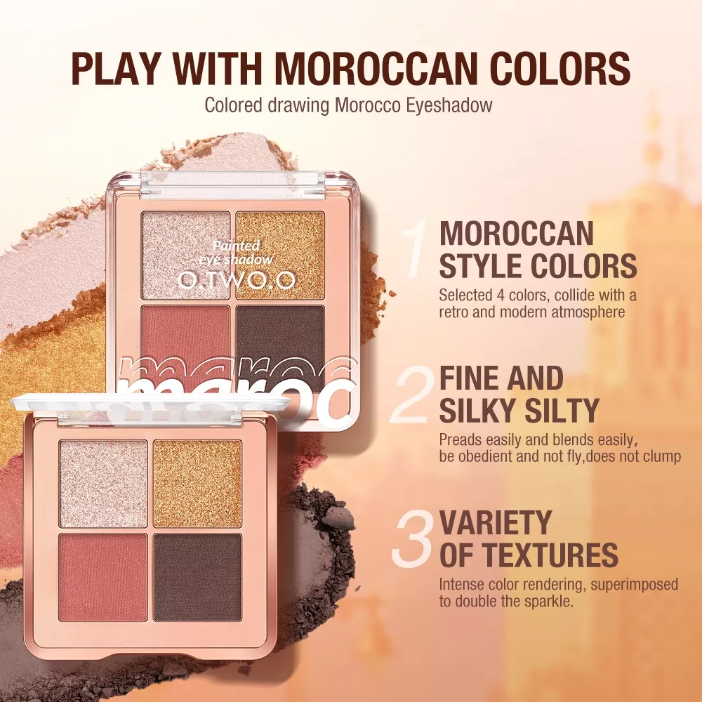 ❤ MEMEY ❤ O.TWO.O Colored Drawing Morroco Eyeshadow Palette ✔️BPOM