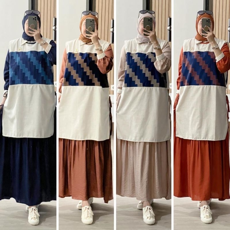 ORI GAGIL DRESS 2 IN 1 PREMIUM ZAMEENA 4 PREMIUM ORIGINAL GAGIL FASHION BY OVA VALORA