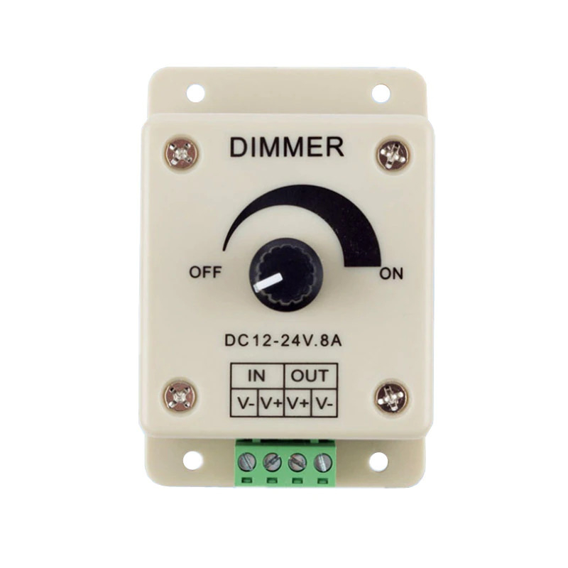 Dimmer Lampu LED Brightness Controller 12-24V 8A 9cm - GC03 - White