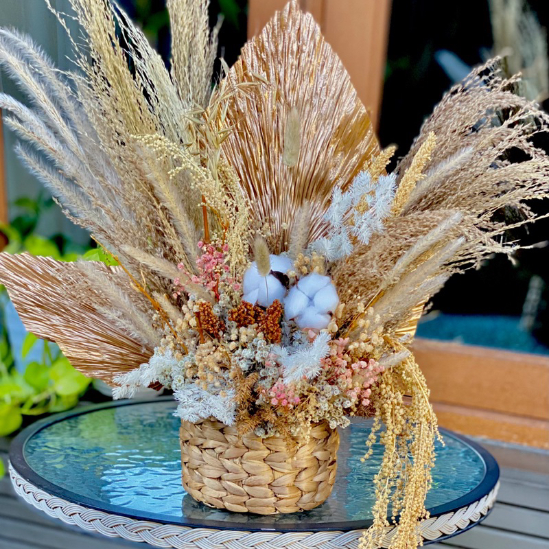 Keranjang Bloom box Dried Flower Buket Bunga Wisuda Dried flower